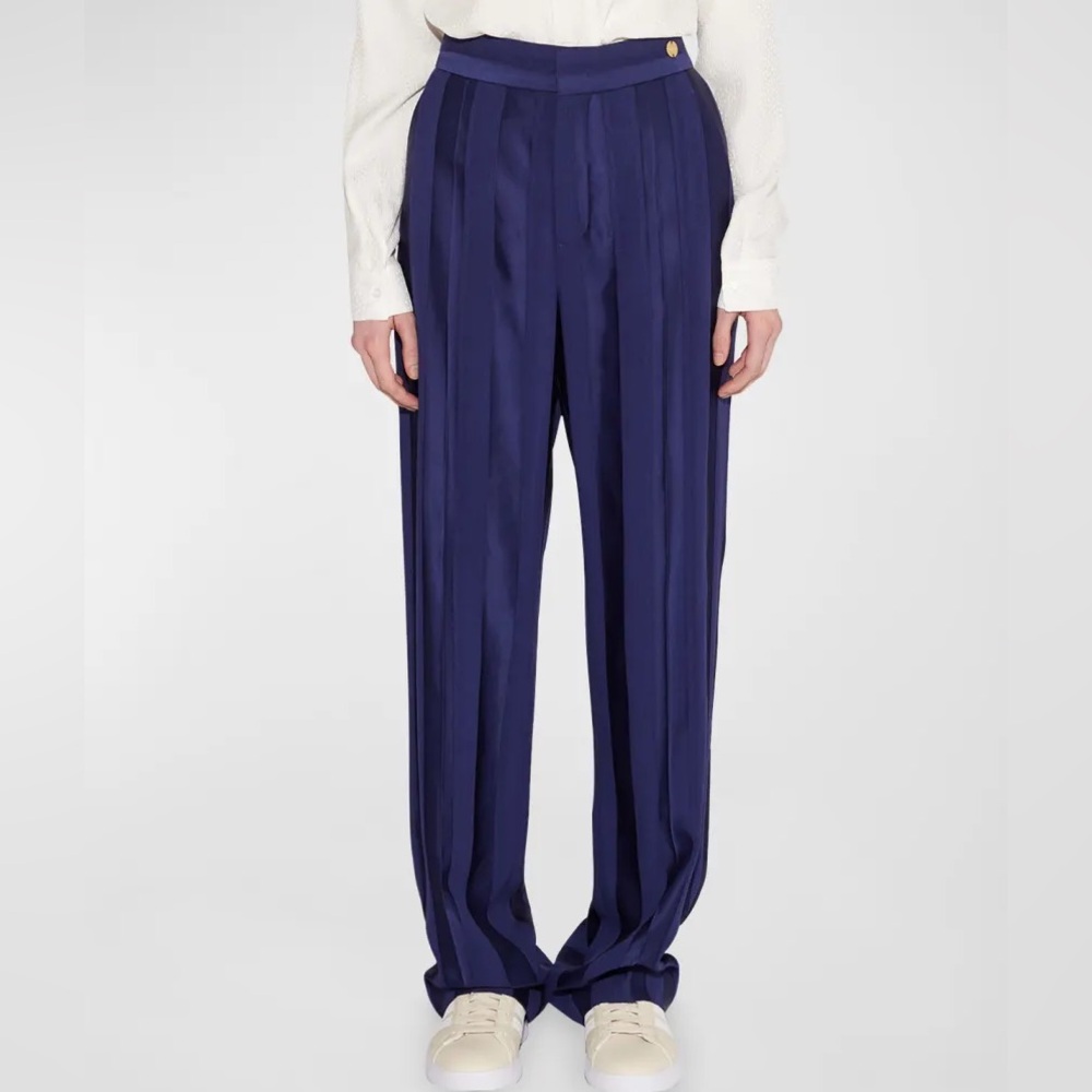 CALLAS Sydney Striped Wide-Leg Satin Pant